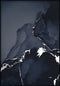 Dark Marble Real Silver Poster 50x70cm